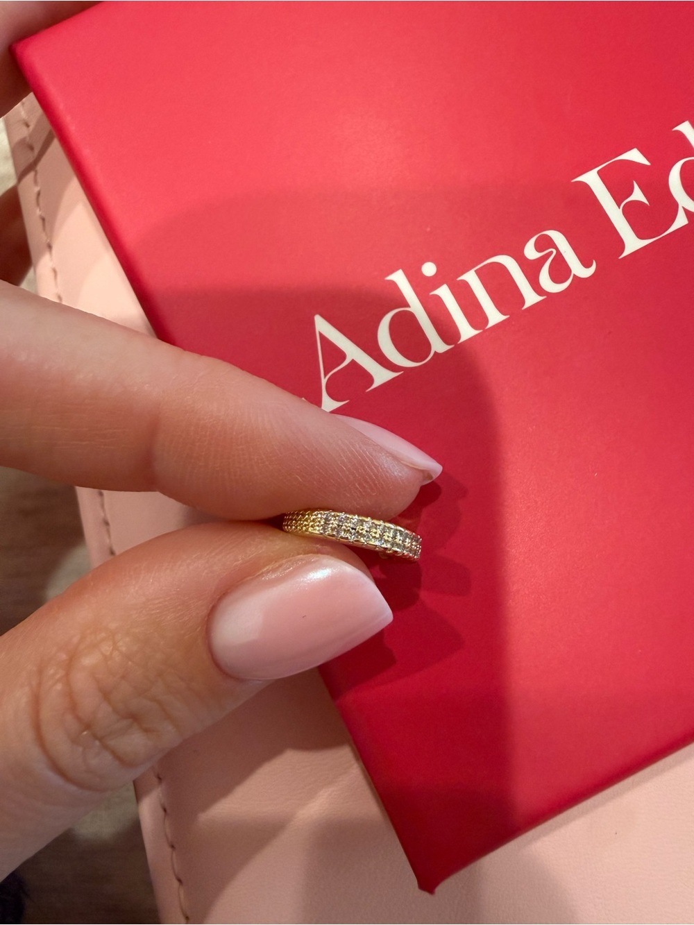 Adina Eden Gold Crystal Pavé Mini Ear Cuff